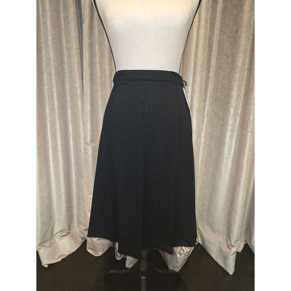 Worth New York Black Knit A-Line Skirt‎ Small NWT Professional Elegant